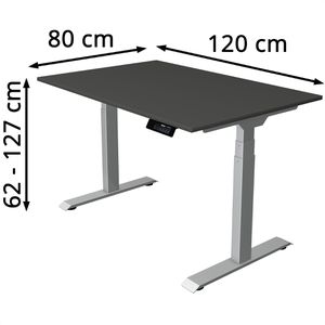 Produktbild für Schreibtisch Kerkmann Move 1 stable, anthrazit / silber