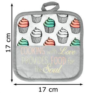 Produktbild für Topflappen Metaltex 239501080, Cupcakes, Baumwolle