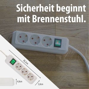 Produktbild für Steckdosenleiste Brennenstuhl Eco-Line, 1,5m Kabel