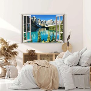 Produktbild für Wandbild Sinus-Art Fensterbild Bergsee, 120 x 80 cm