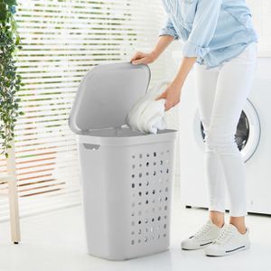 Produktbild für Wäschekorb Rotho Jona, weiß, mit Deckel