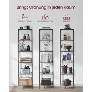 Produktbild für Bücherregal Vasagle LGT500G01, schwarz