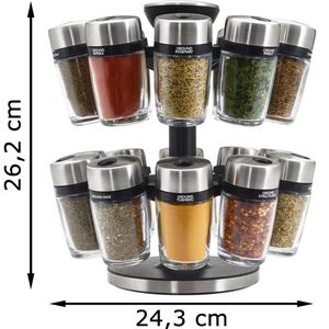 Produktbild für Gewürzkarussell Cole&amp;Mason H121809, drehbar, mit 2 Ebenen