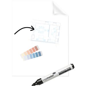 Produktbild für Flipchartfolie Legamaster Magic-Chart Clearboard