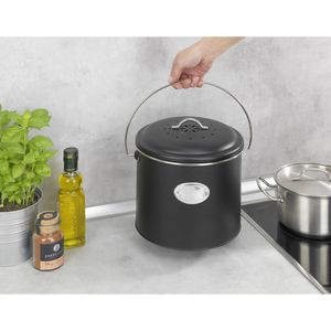 Produktbild für Mülleimer Wenko Nero L Komposteimer, schwarz