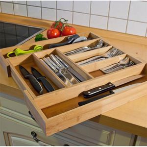 Produktbild für Besteckkasten Relaxdays 10016742 aus Bambus