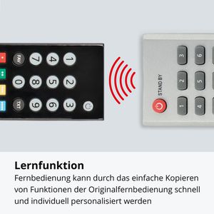 Produktbild für Ersatzfernbedienung Hama Grundig TV, 221065, beleuchtet