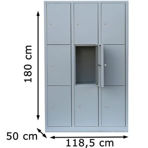 Produktbild für Schließfachschrank ClassiX X-523330, lichtgrau