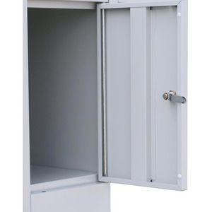 Produktbild für Schließfachschrank Lüllmann 525550, lichtgrau