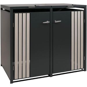 Produktbild für Mülltonnenbox Mendler HWC-O67, Metall