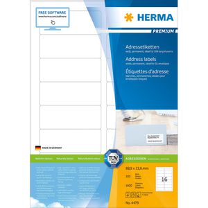 Produktbild für Adressetiketten Herma 4479 Premium, weiß
