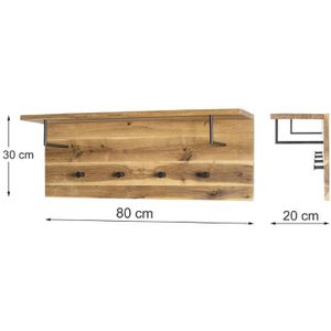 Produktbild für Wandgarderobe Haku-Möbel 22359, Massivholz