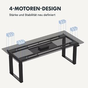 Produktbild für Schreibtischgestell FlexiSpot E7QB, schwarz, 4 Memoryspeicher