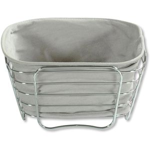 Brotkorb Kesper 90871, aus Metall verchromt / Stoff