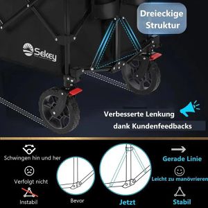 Produktbild für Bollerwagen Sekey XXL FW202, faltbar
