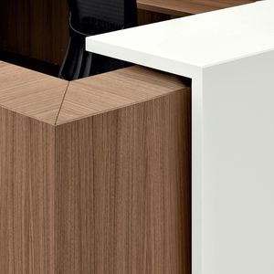 Produktbild für Empfangstheke Quadrifoglio Z2C71, weiß / ulme