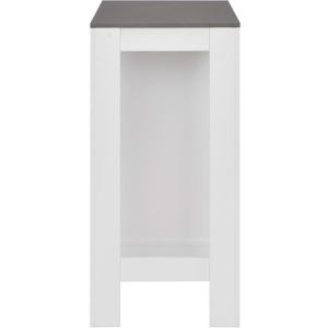 Produktbild für Bartisch vidaXL 280216, grau / weiß