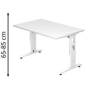 Schreibtisch Hammerbacher O-Serie, weiß / weiß