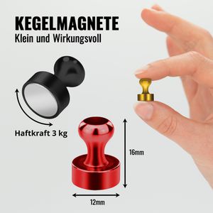 Produktbild für Magnete Poppstar farbig sortiert, Neodym Magnet