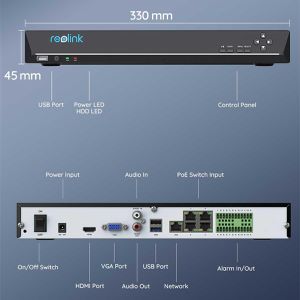 Produktbild für NVR Reolink NVS36, LAN, PoE, 4K