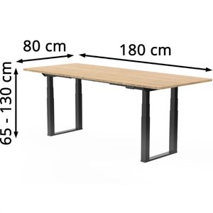 Produktbild für Schreibtisch FlexiSpot E7QB, ahorn / schwarz