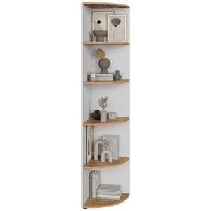 Produktbild für Bücherregal Vicco Ecki, weiß / eiche