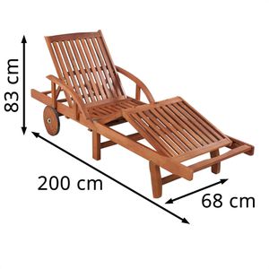 Produktbild für Sonnenliege vidaXL 42592, aus Holz