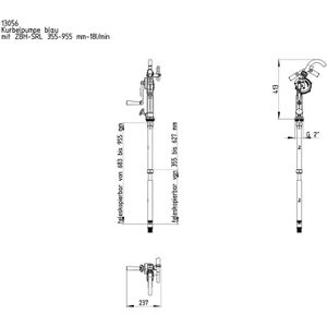 Produktbild für Fasspumpe Pressol 13056, 2 Zoll Gewinde, mit Schlauch &amp; Kurbel