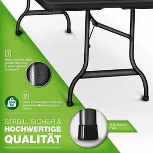 Produktbild für Gartentisch tillvex TVGTTS03, Kunststoff