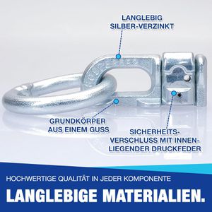 Produktbild für Zurrösen NTG LS.8571 Doppelfitting mit Ring für Airlineschiene