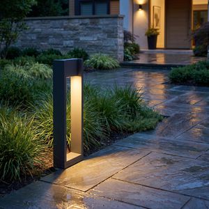 Produktbild für Wegeleuchte SLV Quad Pole, grau, mit 230 V Netzstrom