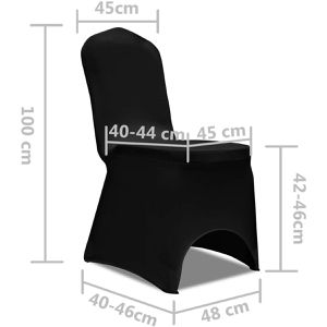 Produktbild für Stuhlhusse vidaXL 241198, elastisch, schwarz