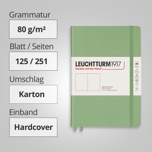 Produktbild für Notizbuch Leuchtturm1917 Medium, Karton Hardcover