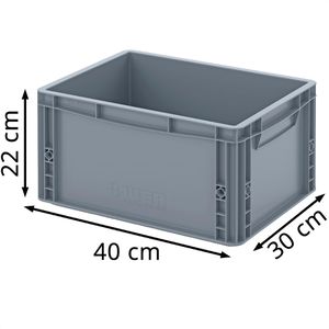 Produktbild für Eurobox AUER EG 43/22 HG, grau, 20 Liter
