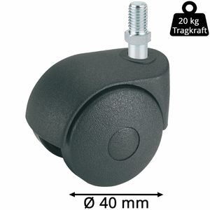 Produktbild für Möbelrolle Dörner+Helmer 761110, mit Gewindestift