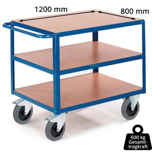 Produktbild für Tischwagen Rollcart 06-7538, aus Metall &amp; Holz