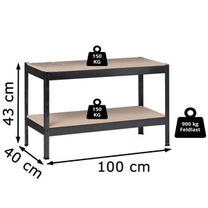 Produktbild für Schwerlastregal Schulte-Regalwelt 2 Holzböden