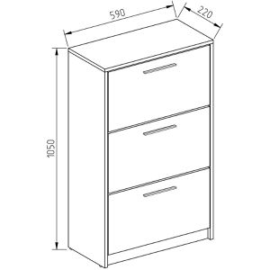 Produktbild für Schuhschrank Vicco Gizmo, sonoma eiche