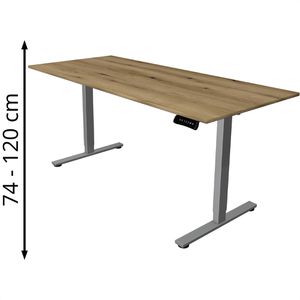 Produktbild für Schreibtisch Kerkmann Move small office, asteiche / silber