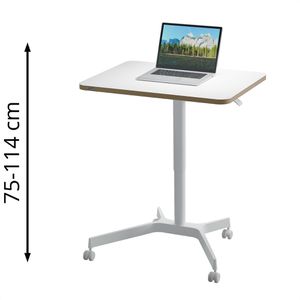 Produktbild für Schreibtisch Leitz Ergo 65360001, mit Rollen, weiß / weiß