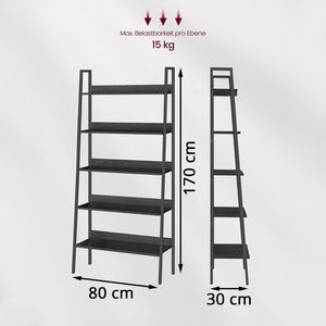 Produktbild für Bücherregal Vasagle LLS129B01, schwarz