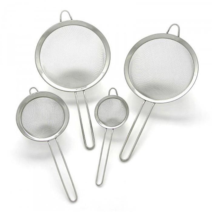 Gräwe Küchensieb 581-4, Set 4-teilig, Ø 8 / 12 / 18 / 20cm, Edelstahl 18/10, silber – Böttcher AG