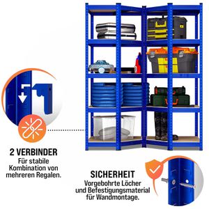 Produktbild für Schwerlastregal Monzana 109721, 5 Holzböden