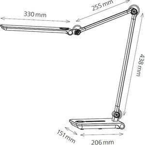 Produktbild für Schreibtischlampe Hansa LED Wave, mit LED