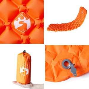 Produktbild für Isomatte vidaXL 4007114, orange, aufblasbar