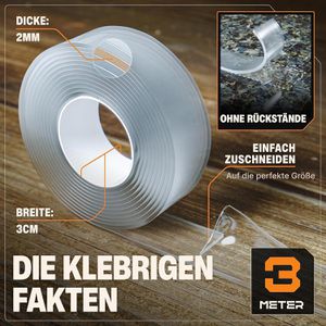Produktbild für Doppelseitiges-Klebeband BAURIX Nano-Tape