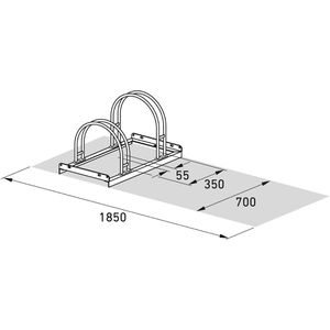 Produktbild für Fahrradständer WSM 5052, Bodenmontage / freistehend