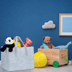 Produktbild für Kaminholztasche Relaxdays 10021970, grau