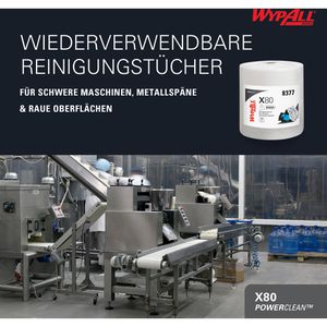 Produktbild für Putztuchrolle Wypall X80, 8377, Hydroknit-Technologie, weiß