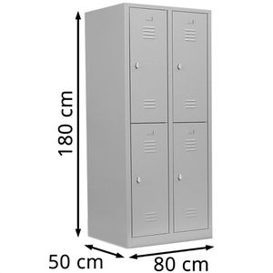 Produktbild für Spind Lüllmann 523220, lichtgrau